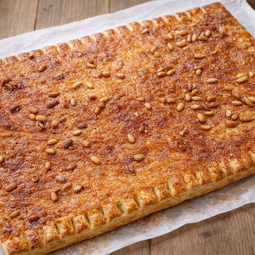 Coca de llardons tradicional Pans Bou